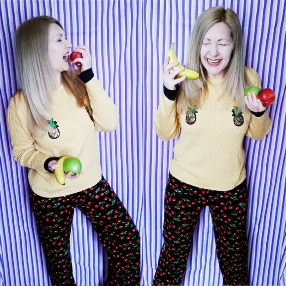 Shut 👁 Pants - 🍒 Black Velvet Cherry Pants (S/M)